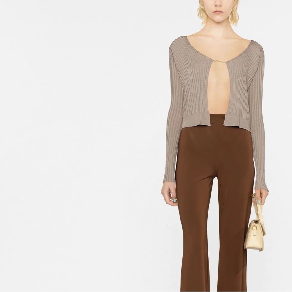 SOLD !!! Jacquemus Logo Plaque Long-Sleeved Cardigan NWT